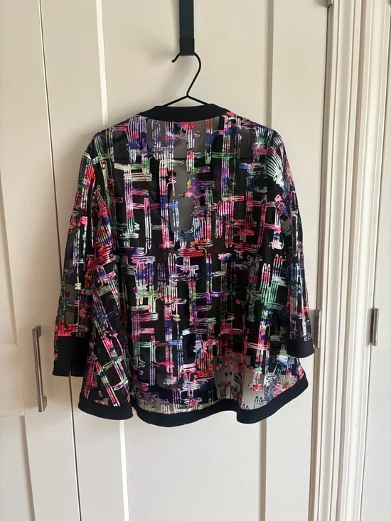 Joseph Ribkoff Multicolor Abstract Print Open Jacket - Women's - Picture 3 of 3